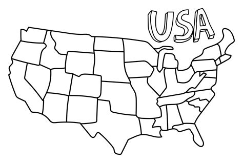 united states map coloring page