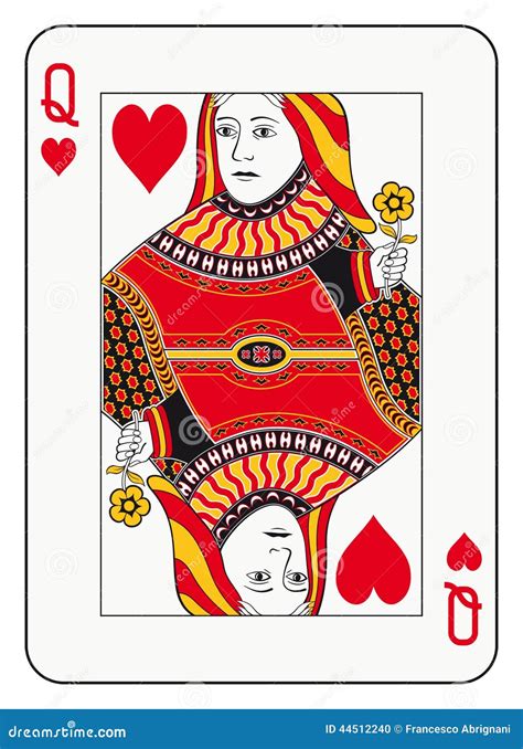 queen  hearts stock vector illustration  face golden