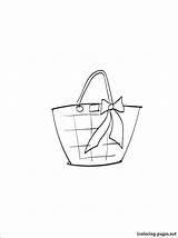 Purse Coloring Pages Getdrawings Print Getcolorings Color sketch template