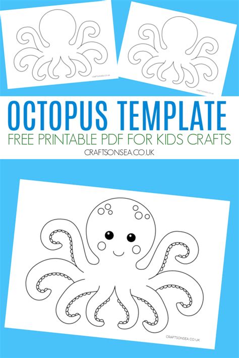 octopus template  printable  crafts  sea