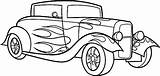 Coloring Car Pages Cars Classic Old Truck Cartoon sketch template