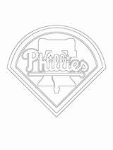 Philadelphia Phillies Coloring Mlb Sheets Pages Logo sketch template