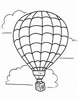 Coloring Air Hot Pages Balloons Transportation Toddlers Balloon sketch template