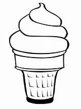 Coloring Ice Cream Cone sketch template