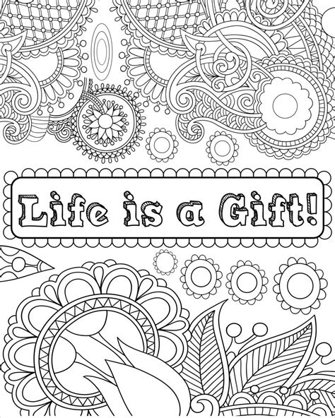 inspirational fun quotes colouring pages set   quote coloring
