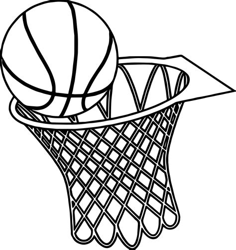 basketball net coloring pages