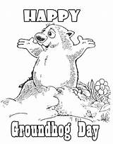 Groundhog Coloring Pages Printable Happy Print Color Colouring Kids Animal Clipart Activities Pdf Getcolorings Rocks Library Worksheet Coloringhome Comments sketch template