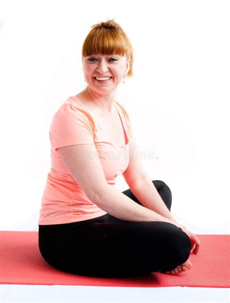 middle aged woman exercise yoga stock image image of lifestyle