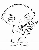 Stewie Griffin Ausmalbilder Waffe Colouring Outline Coloringhome Colorare sketch template