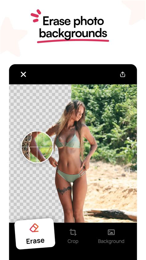 erase photo background  iphone