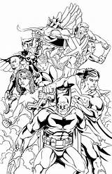 Coloring Pages Justice League Coloring4free Coloringhome Kids Heroes Cute Members Comments Source sketch template