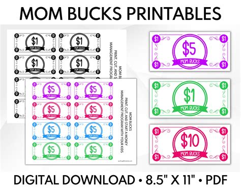 printable reward bucks printable templates