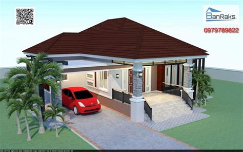 contemporary  bedroom bungalow plan  home  zone
