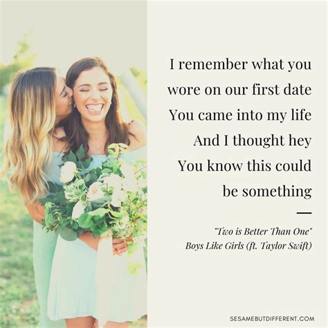 Romantic Love Song Quotes And Lyrics Cute Lesbian Couples Wlw Lgbt