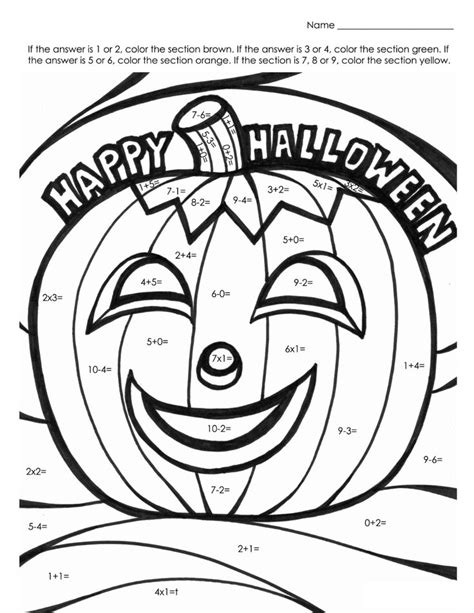 fun math coloring worksheets halloween coloring pages math coloring