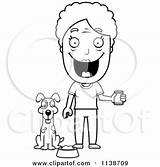 Dog Happy Feeding Senior Clipart Cartoon Woman Her Cory Thoman Vector Outlined Coloring Royalty Nutrition 2021 sketch template