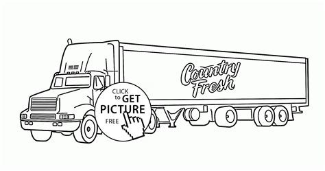 semi truck trailer coloring page  kids transportation coloring