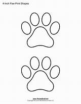Paw Print Printable Template Coloring Shapes Templates Animal Dog Shape Glass Pages Printables Stained Inch Prints Sheet Patrol Crafts Timvandevall sketch template