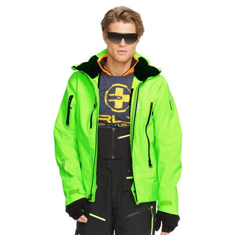 ralph lauren hooded ski jacket  green  men lyst