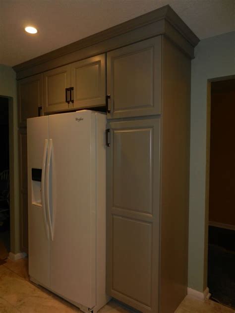 crown molding  refrigerator cabinets home decor kitchen interior design kitchen small