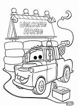 Mater Tow Coloring Getcolorings Color Pages sketch template