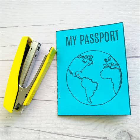 passport template  kids printable  template