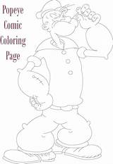 Coloring Popeye Comic Character Choose Board sketch template