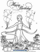Coloring Birthday Frozen Pages Disney Elsa Happy Sheets Printable Princess Colouring Kids Books Queen Print Sketch Colors Card Hmcoloringpages Mom sketch template