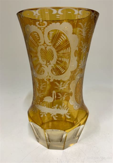 Antiques Atlas Antique Bohemian Cut And Etched Glass Vase