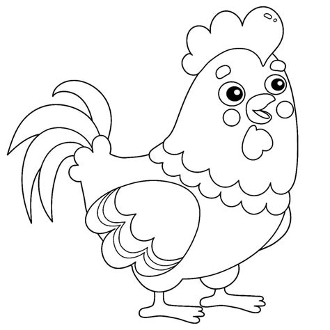 galinha desenho  colorir