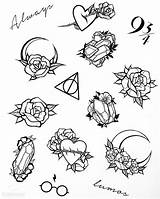 Tattoos Flash Tattoo Small Drawings Instagram Cute Designs Sketches Mini Sheet Stencils Sept 1st Friday End Summer Dövme Choose Board sketch template