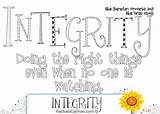 Integrity Qualities Sunday Honesty Bible sketch template