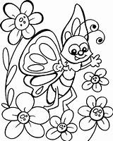 Coloring Butterfly Pages Kids Flower Cartoon Cute Butterflies Color Friends Flowers Colouring Printable Happy Truest Chats Getdrawings Print Choose Board sketch template