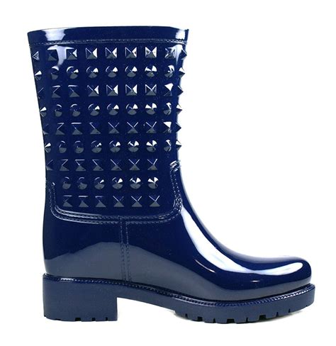 ownshoe womens wellies rubber waterproof snow rain boot studded midcalf flat rainboots walmartcom