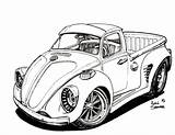 Coloring Vw Beetle Car Drawings Pages Volkswagen Cars Classic Book Truck Rods Hot Cartoon Outline Choose Board Uploaded User sketch template