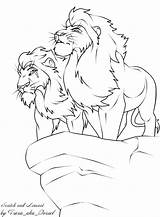 Kovu Coloring Pages Lineart Brothers Two Dorsel Aka Deviantart sketch template