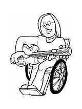 Coloring Pages Disabilities People Wheelchair Ws sketch template