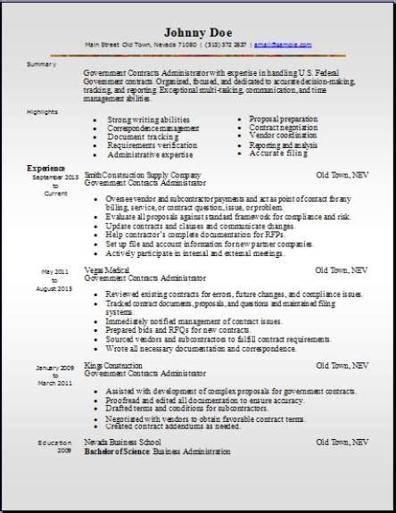 government resume occupationalexamples samples  edit  word