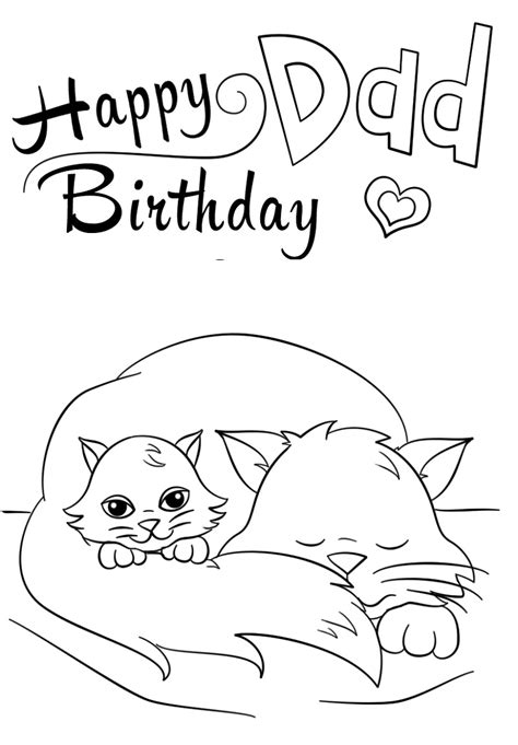 happy birthday dad coloring pages  worksheets