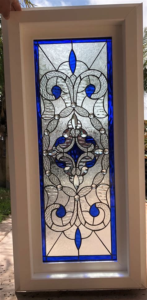 simply stunning  victorville stained  beveled glass window  vinyl frame