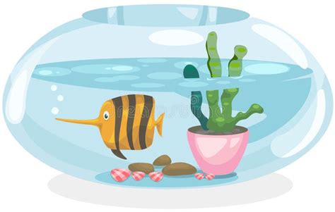 fish bowl stock vector illustration  splash motion