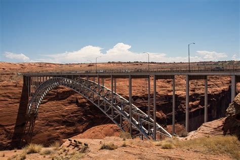 stock photo  steel arch bridge  canyon