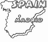 Spain Coloring Madrid Printable Map Pages Spanish Flag Colouring Kids Capital Color Sheets Countries Para Colorear Dibujo España Mapa Guatemala sketch template