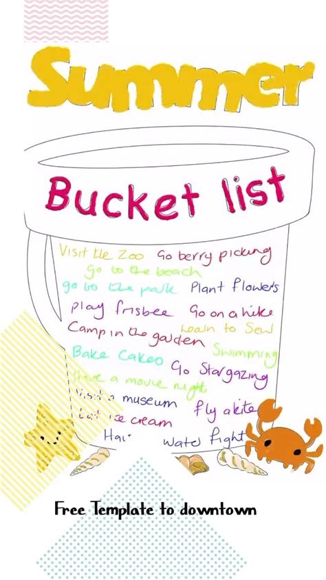 summer bucket list template video video   kids summer