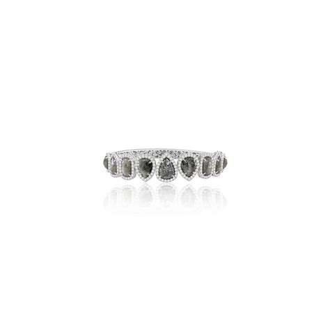 sutra 18k white gold rough diamond bracelet mitchell stores