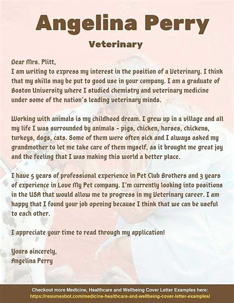 veterinary technician letter  recommendation sample