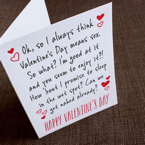 funny valentines day cards letterpress it s all about sex valentines card for her or him