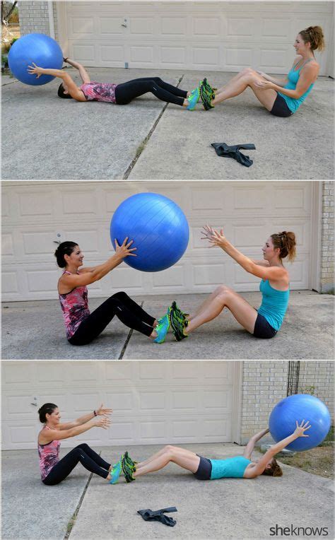 beste afbeeldingen van duo workout   oefeningen fitnessoefeningen en fitness koppels