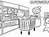 Supermercado Printablecolouringpages sketch template