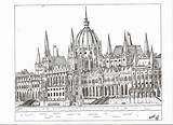 Parliament Hungarian sketch template